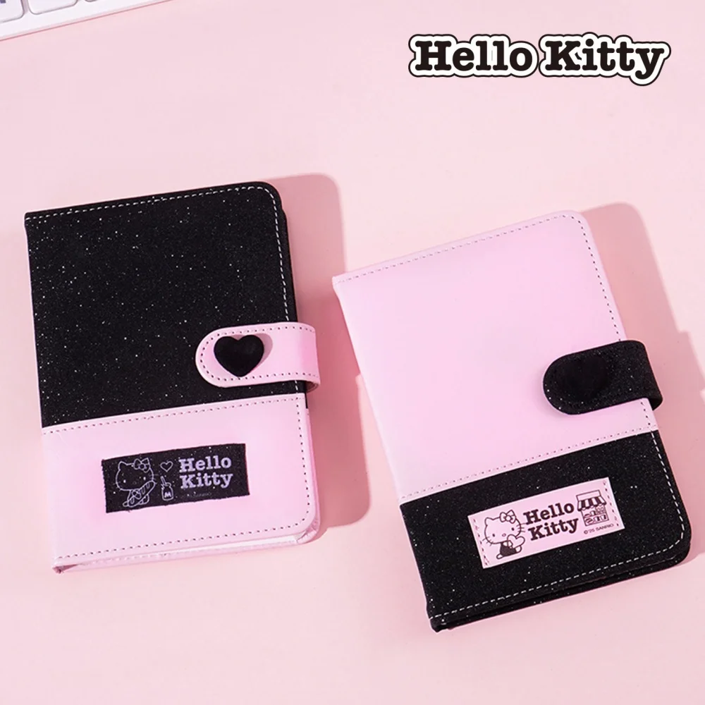 Carnet de notes de poche A6 authentique Hello Kitty Sanrio, avec boucle magnétique en forme de cœur, agenda ligné pour l'école, le bureau, le voyage, papeterie, cadeau