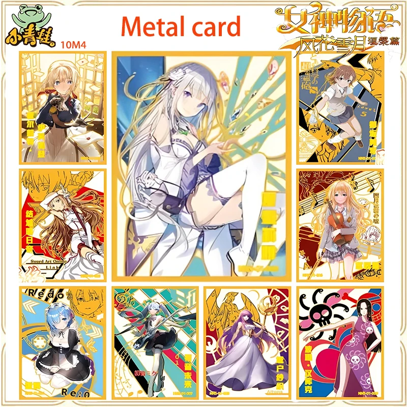 

Anime Goddess Story 10M04 Metal Card Hatsune Miku Emiria Mikoto Reyuuki Asuna Game Toy Card Christmas Birthday Present