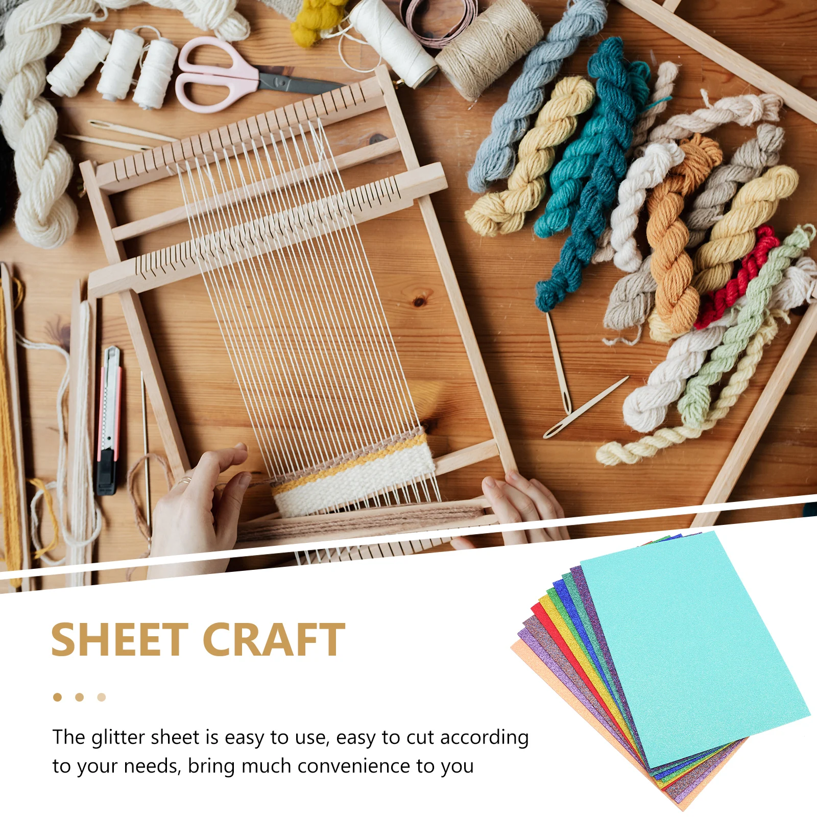 

2pcs A4 Glitter Foam Sheets Non-Adhesive Craft Material For Diy Kids School Art Party Decor Sparkly Foam Paper For Card Making