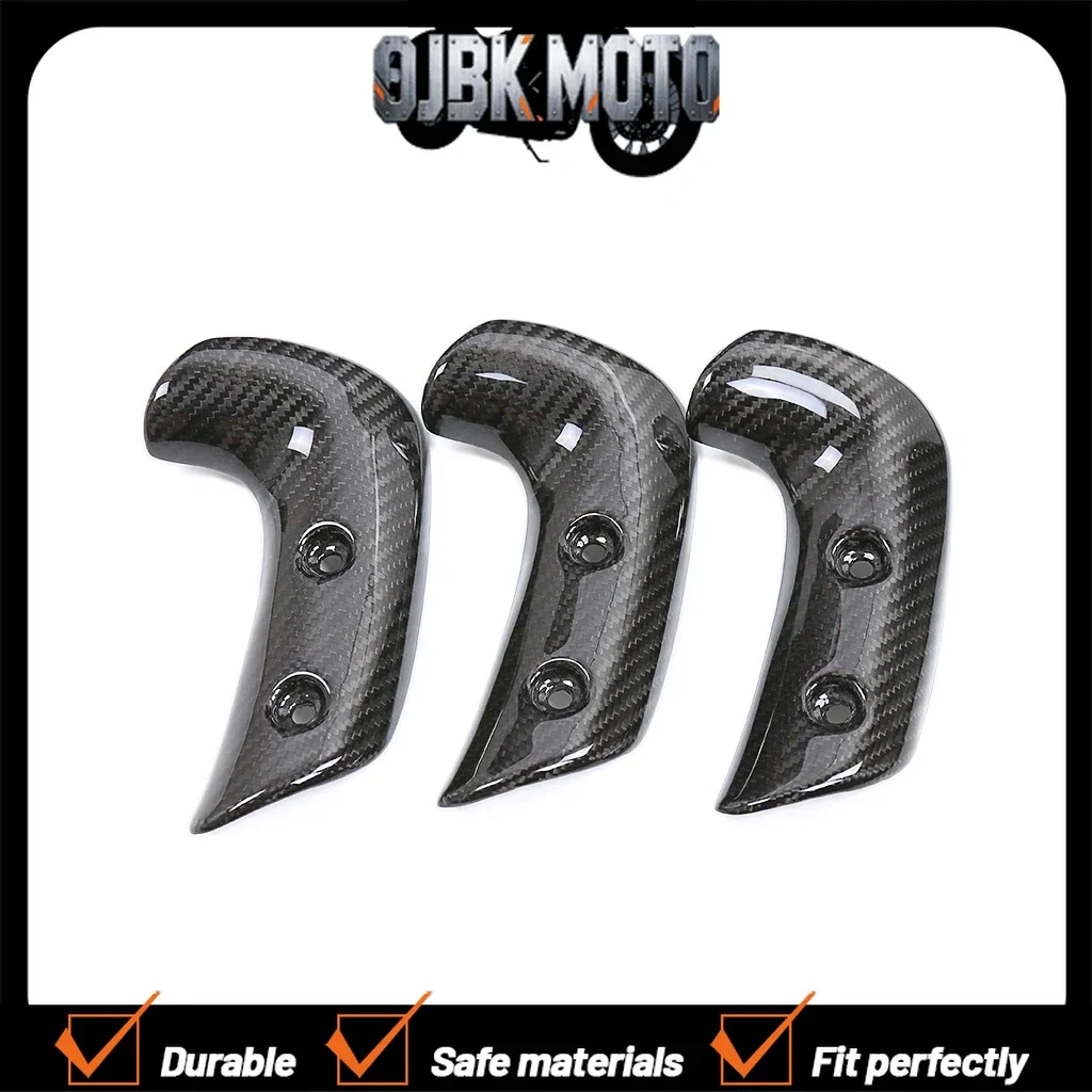 For Triumph Rocket III Rocket 3 GT 2020 2021 2022 2023 100% Carbon Fiber Exhaust Heat Shield Cover Parts Motorcycle Accessories