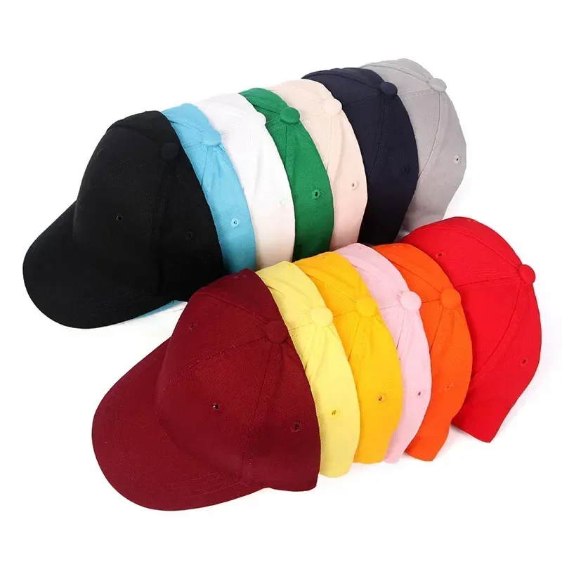 Kids Cap Boys Girls Cotton Children Black Cap Men Women Snapback Baseball Caps Dad Hat Summer 2024 Solid Bone Gorras Hombre