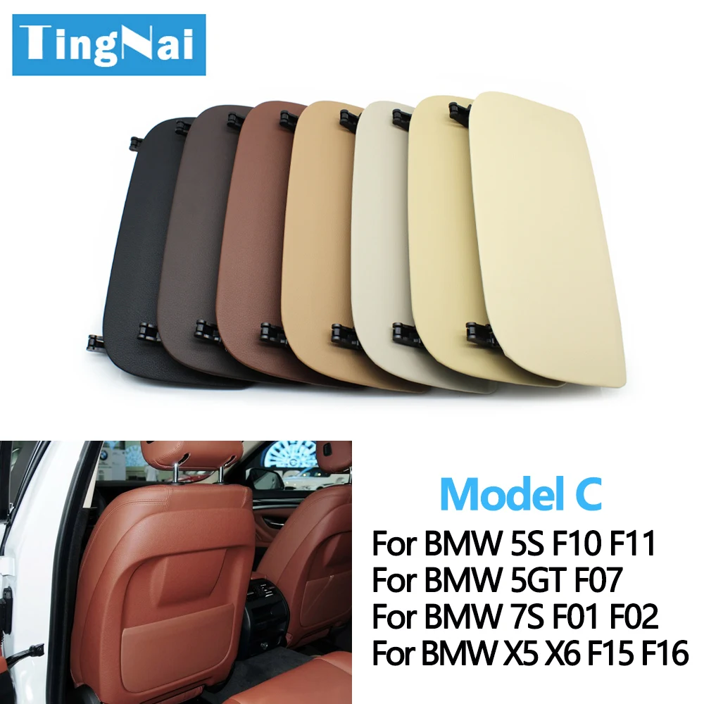 Car Left Right Seat Backrest Leather Pocket Cover For BMW 5 GT X5 X6 7 Series F10 F11 F07 F01 F02 F15 F16 730 735 740 2013-2020