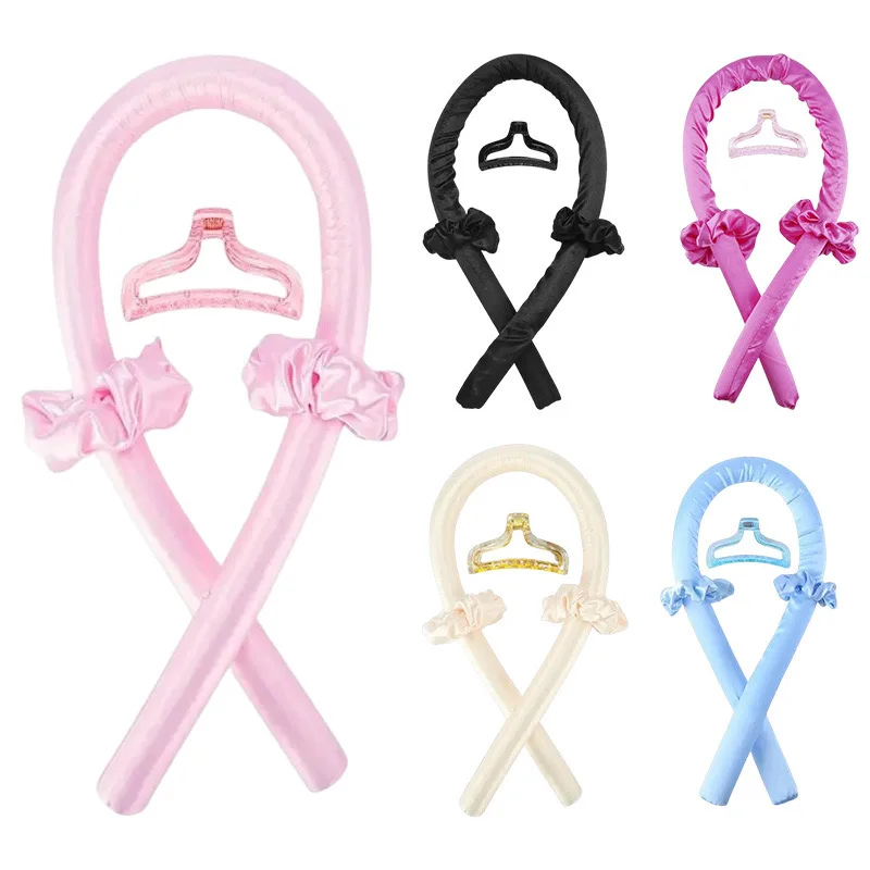 

4 шт., женские термозавитые щипцы для завивки волос, повязка на голову для завивки волос, мягкие блестящие бигуди для волос, парикмахерские инструменты, аксессуары