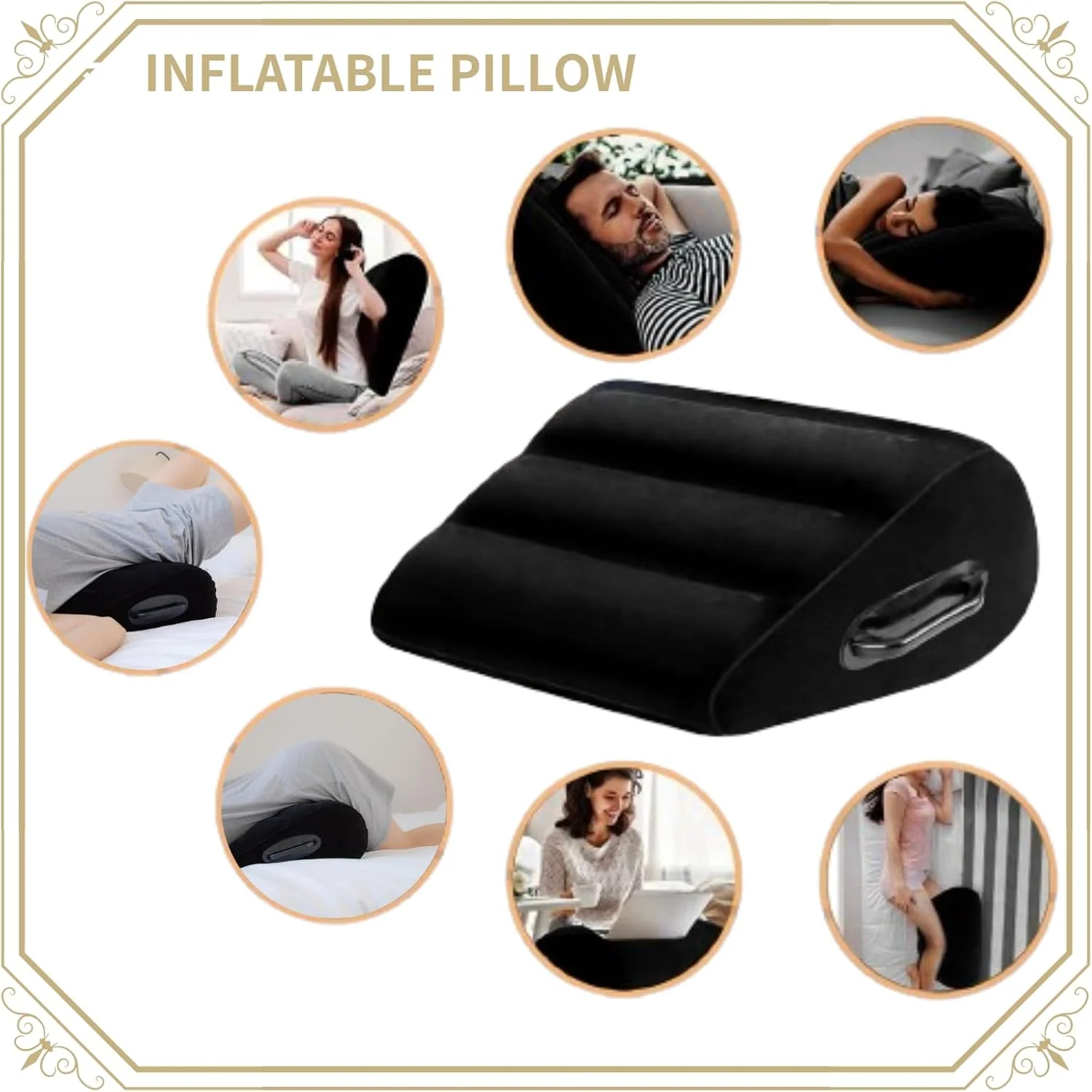 Inflatable  , Portable , Body Positioner, Lightweight   for Leg Lifting, Bed Use, Travel, Quick Inflate Deflate