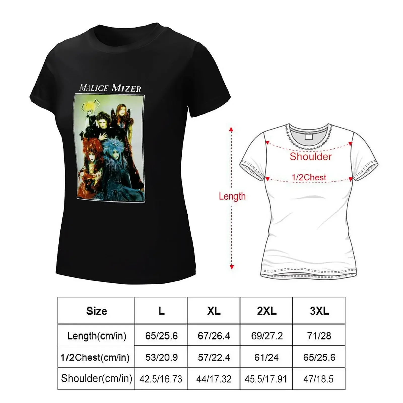 MALICE MIZER - merveilles Era Band Picture (Visual kei J-rock band with Gackt & Mana) T-Shirt sweat Women's cotton t-shirt