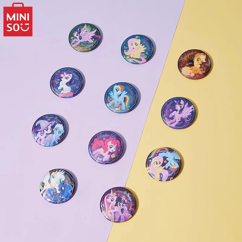 MINISO Blind Box My Little Pony Series Supernova Badge Animation Twilight Sparkle Decorative Brooch Children's Toy Birthday Gift