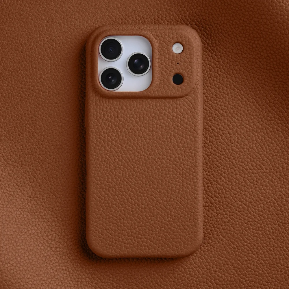 

Genuine Cowhide Leather Magnetic Slim Case for iPhone 17 Pro Max Air 17 Business Cover