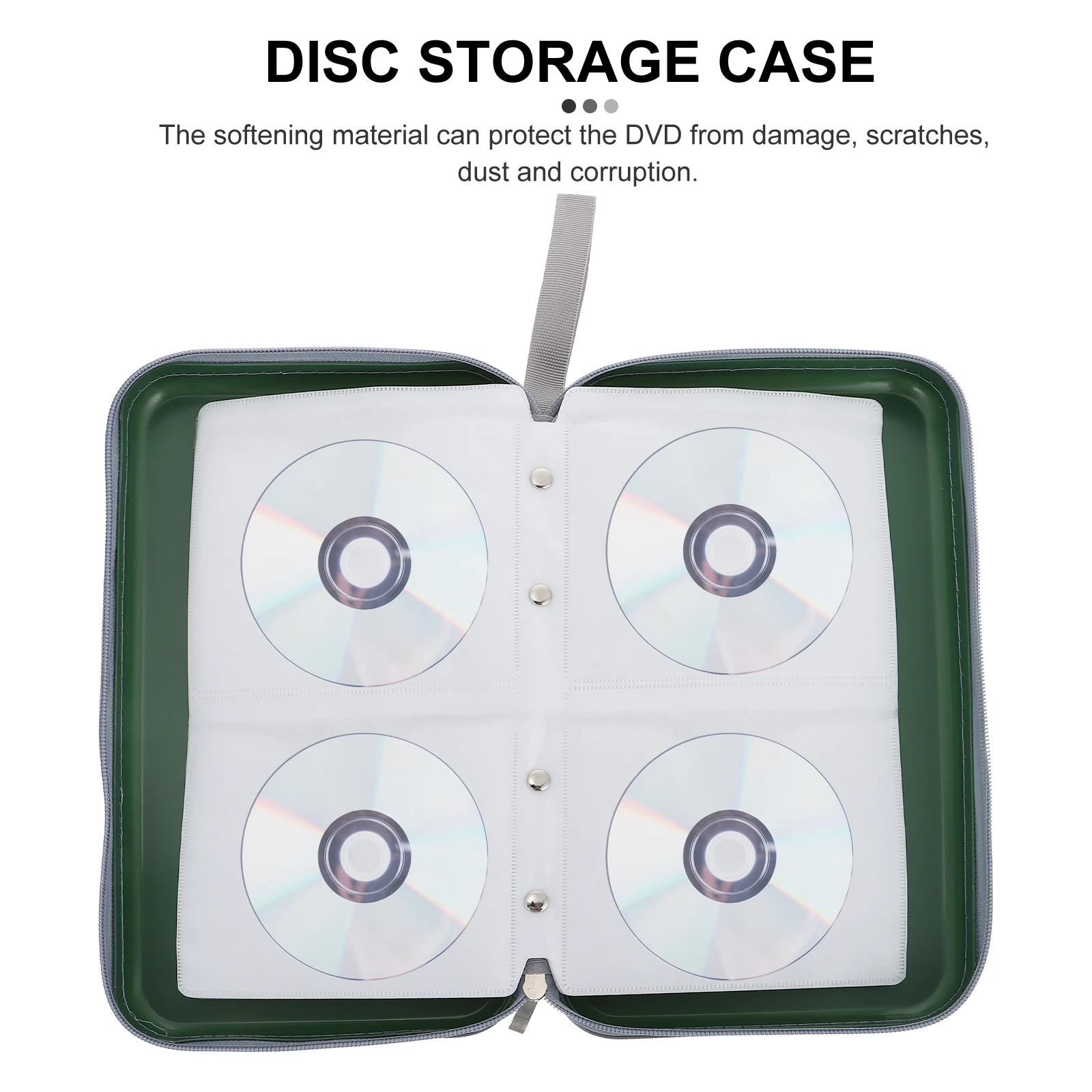 

Cd Storage Bag Large Capacity Disc Organizer Pouch Dvd Case Zipper Protective Car Cd Holder Dustproof Scratch Resistant