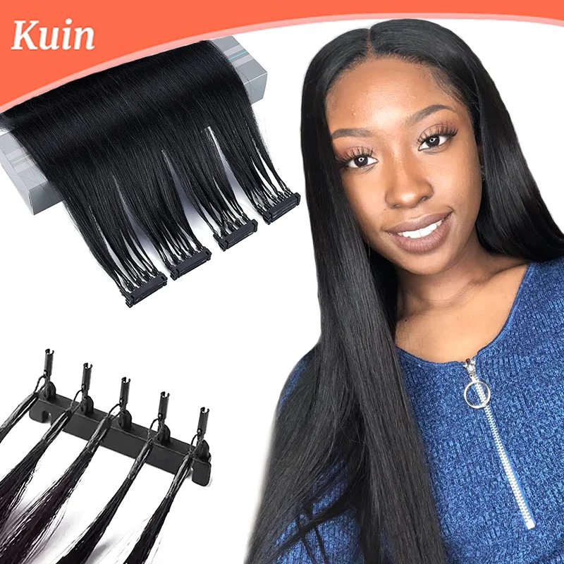 2nd Generation 6D Human Hair Extensions 5 Rows 20pcs/Set Invisible Tiny Loop For Salon Seamless Virgin HumanHair Extension