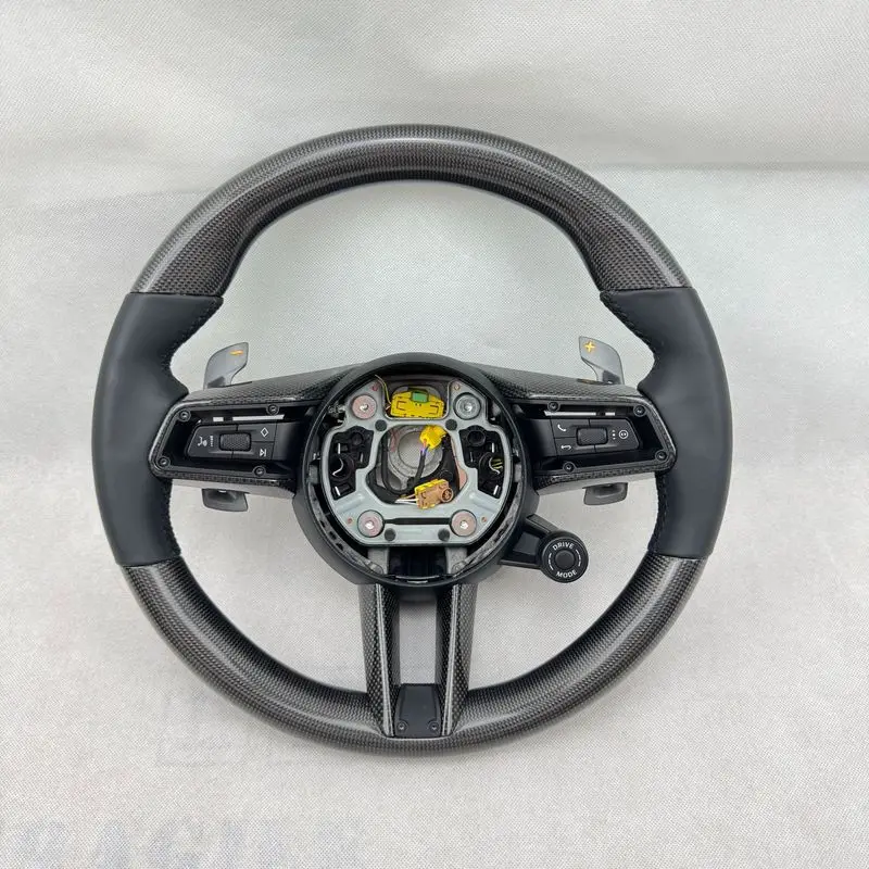 For Porsche Cayenne Macan Panamera 718 911 10‑22 Modified New Carbon Fiber Steering Wheel With Steering Wheel Horn Cover