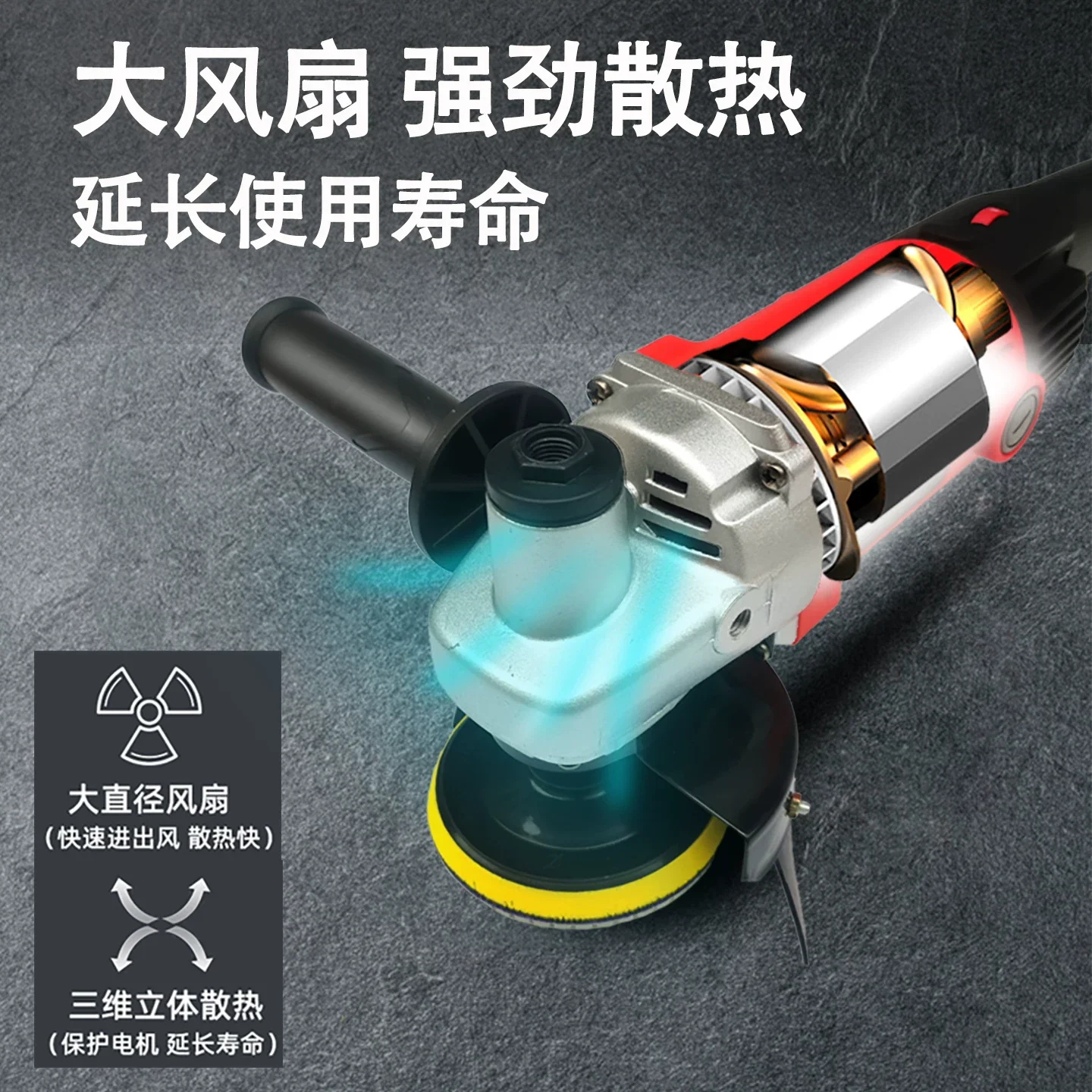 Hand-Held Water Injection Polishing Machine Multifunctional Grinder for Cement Stone Marble Floor Polishing Car Waxing