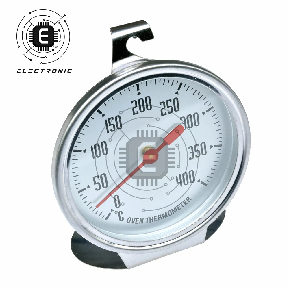 400°C Stainless Steel Oven Thermometer Mini Dial Stand Up Temperature Gauge Gage Food Meat Kitchen Tools Oven Cooker Hygrometer