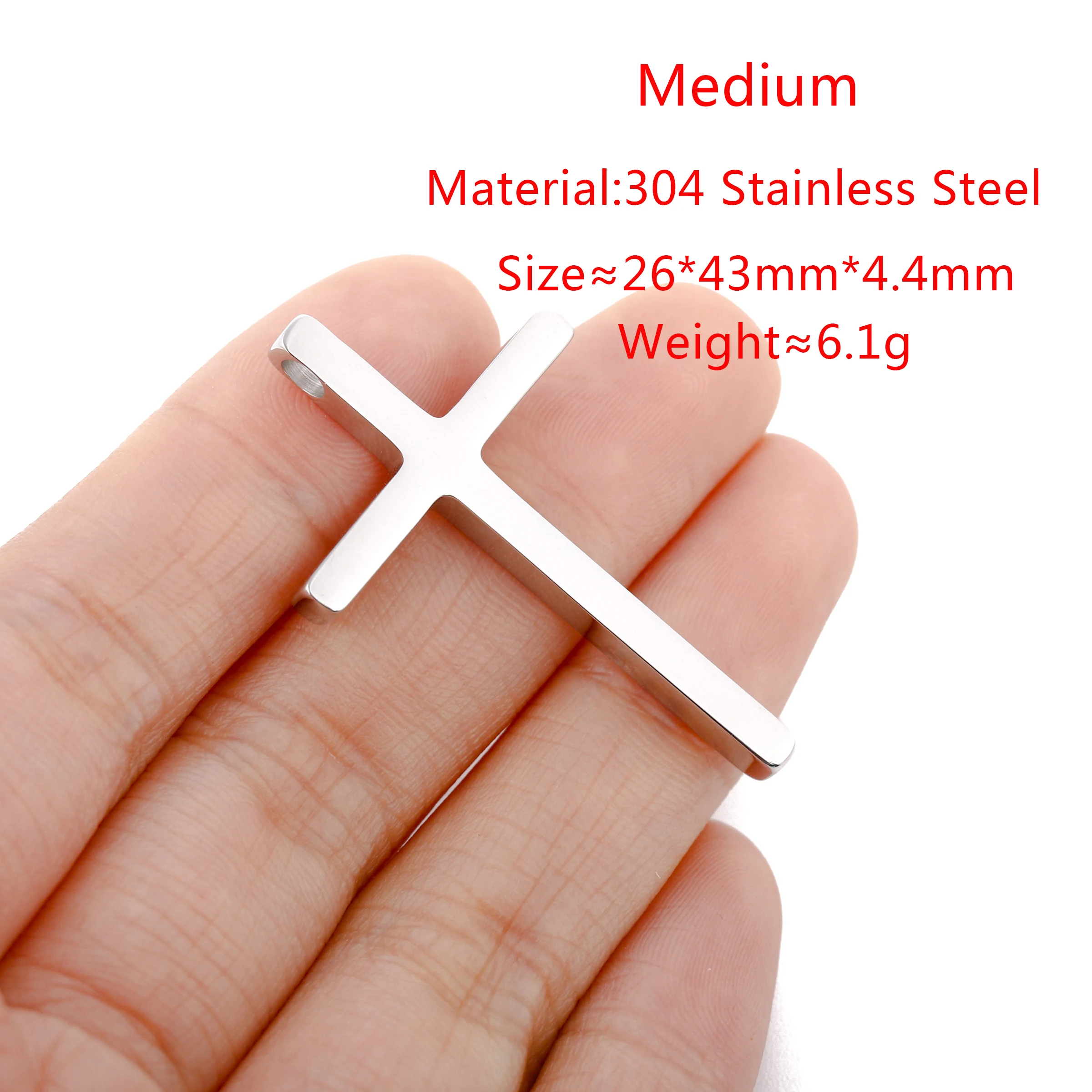 Edelstahl Kreuz Charms für Schmuck herstellung Halsketten DIY Religion Kreuze Anhänger Zubehör liefert handgemachte Ergebnisse – Detail 12