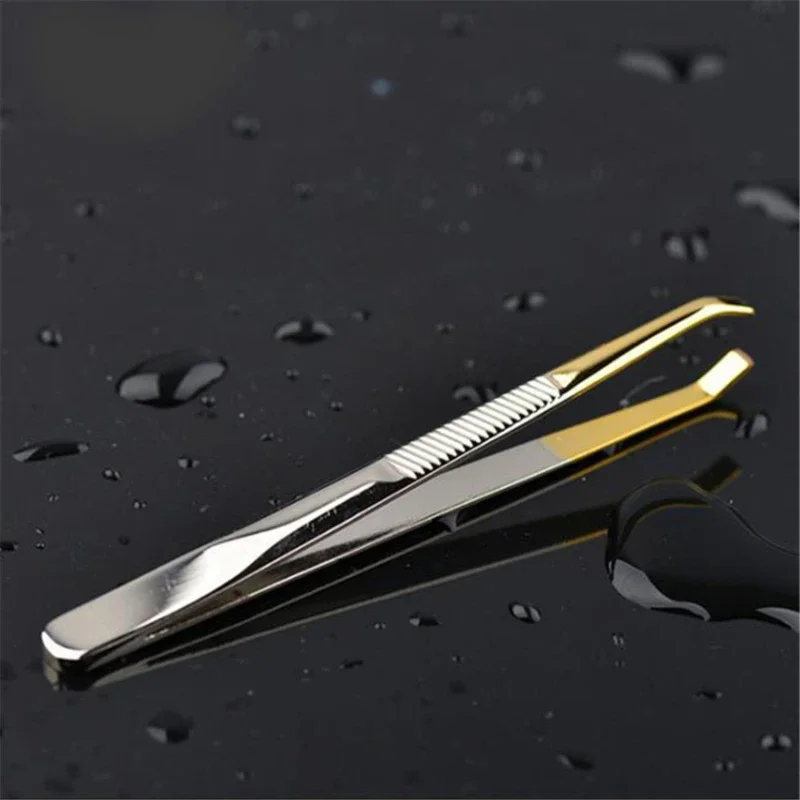 1PC High Quality Make Up Tools Pince Epiler Eyebrow Tweezer Stainless Steel Slant Tip Eyes Tweezer Clip For Face Hair Removal