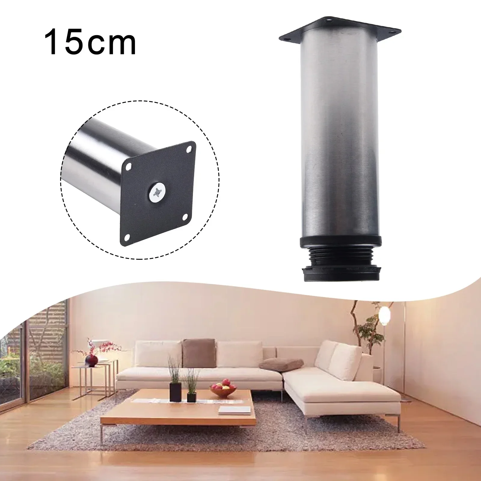 Enhance Your Furniture Stability with Adjustable Stainless Steel Legs Secure Fixation and 300kg Max Load Bearing Capacity