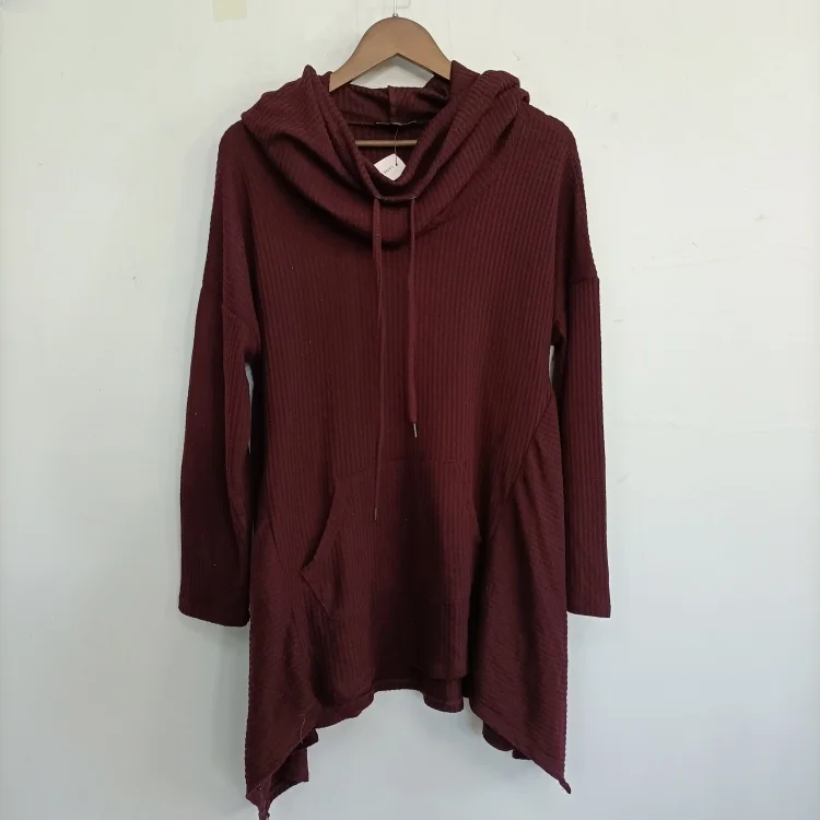 Autumn Winter New Sle Women's Hooded Long Sve Loose Casual Versatile Sweater Warm Thermal Mid-Length Hooded Pullover