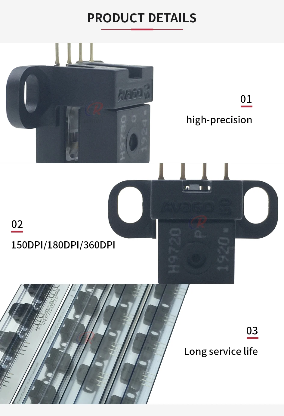 Original AVAGO Raster-Sensor H9730 H9720 H9740 Encoder-Sensor für UV-Drucker 180dpi 150dpi 360dpi Encoder-Leser – Detail 2