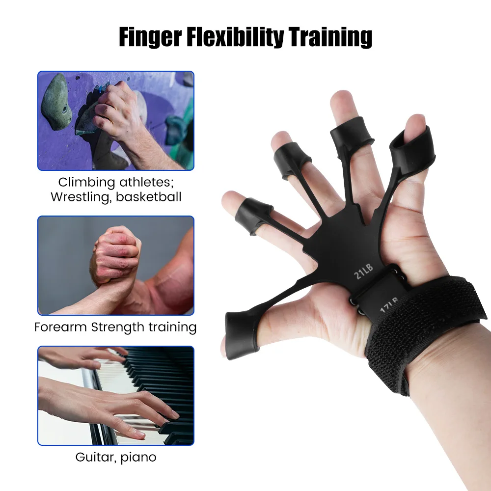 1PC Silicone Gripster Grip Strengthener Finger Stretcher Hand Grip Trainer Gym Fitness Training And Exercise Hand Strengthener