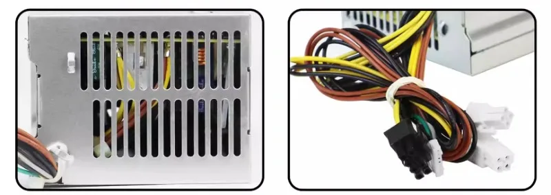 The power supply for the small case is model L76557-001, with a power capacity of 400 watts.