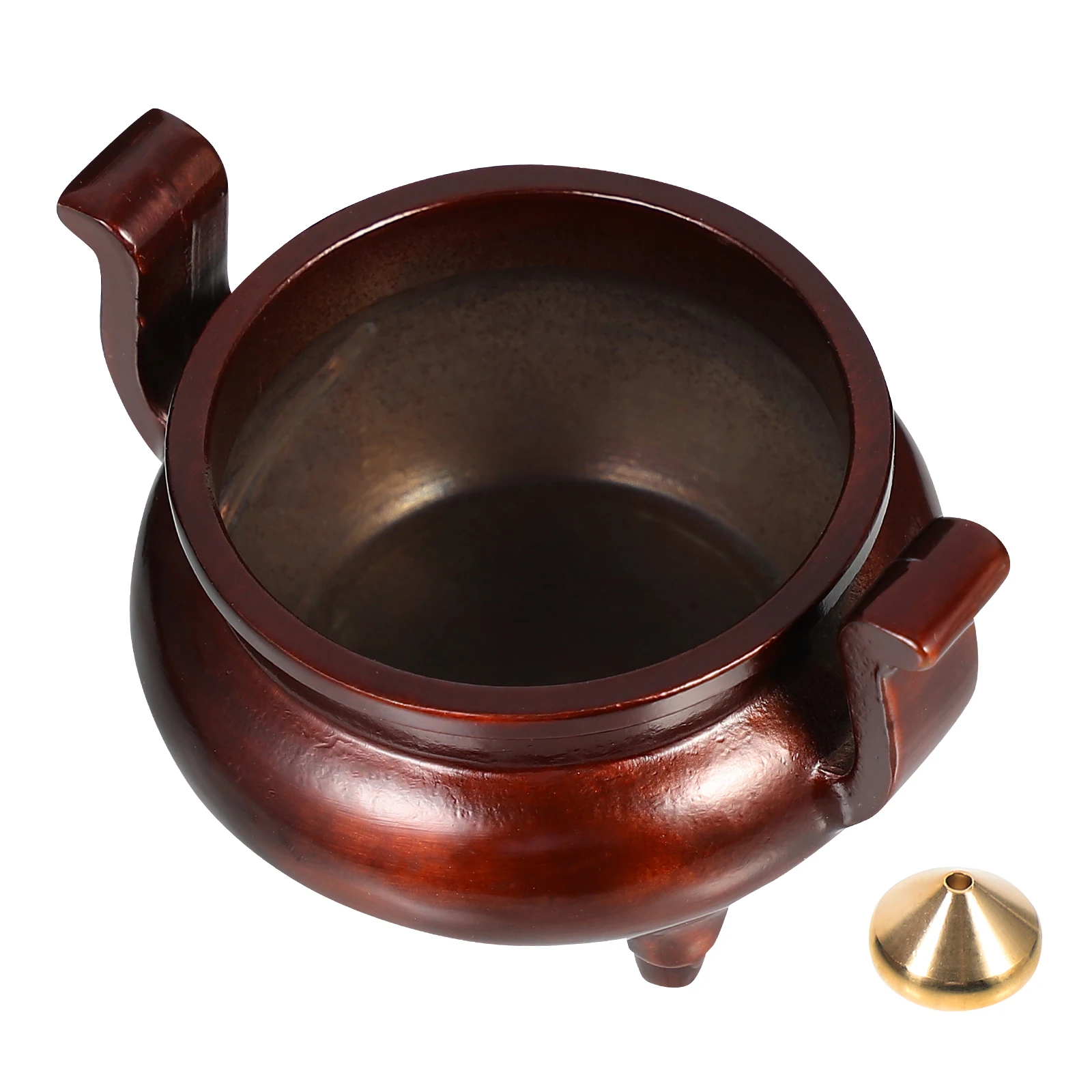 

1 Set Incense Burner Brass Holder Stick Censer Retro Style Home Decor Sauna Ornament Diffuser