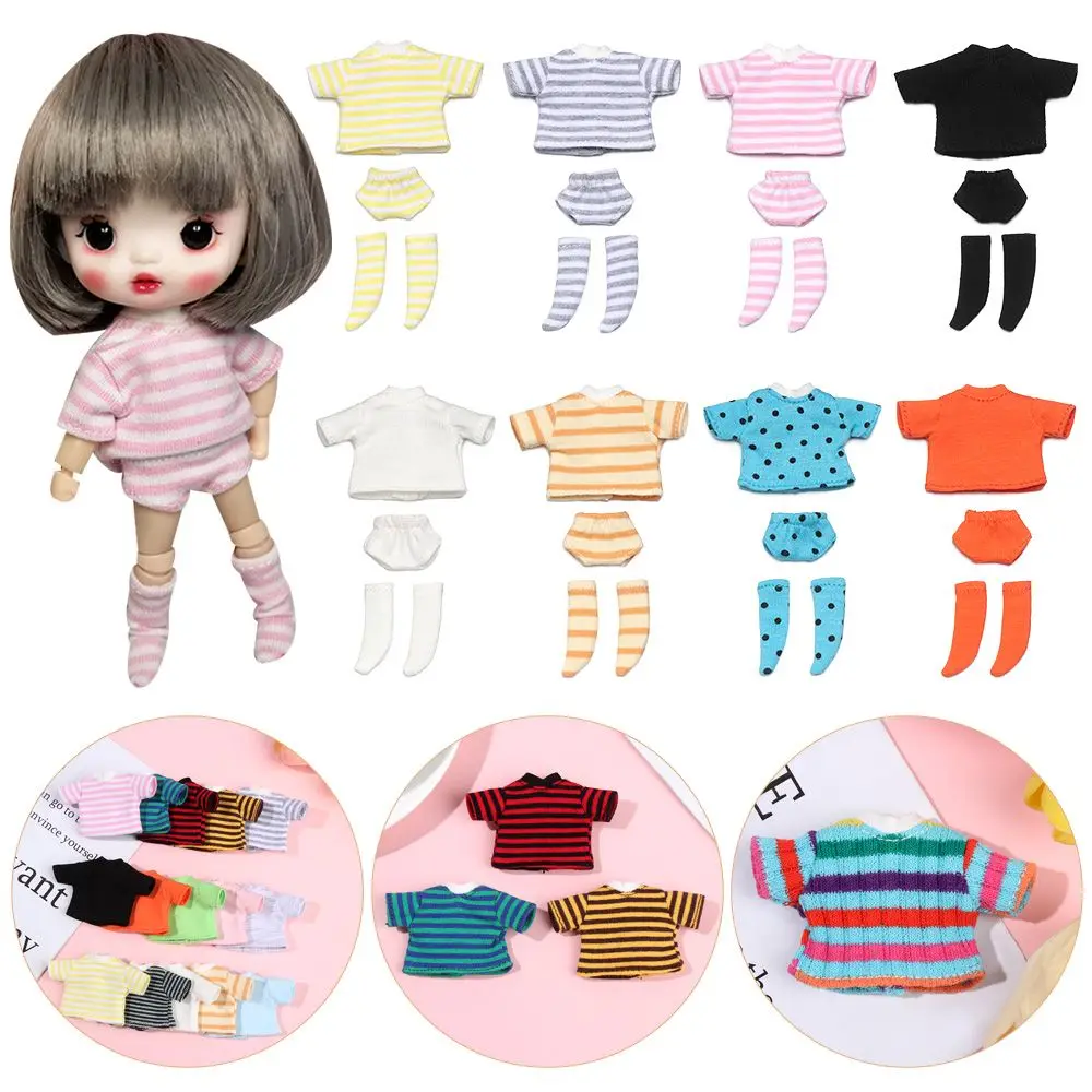 1/12 OB11 人形アクセサリー 1/11 人形パンティー BJD 人形 Tシャツ DIY 人形服人形綿の靴下