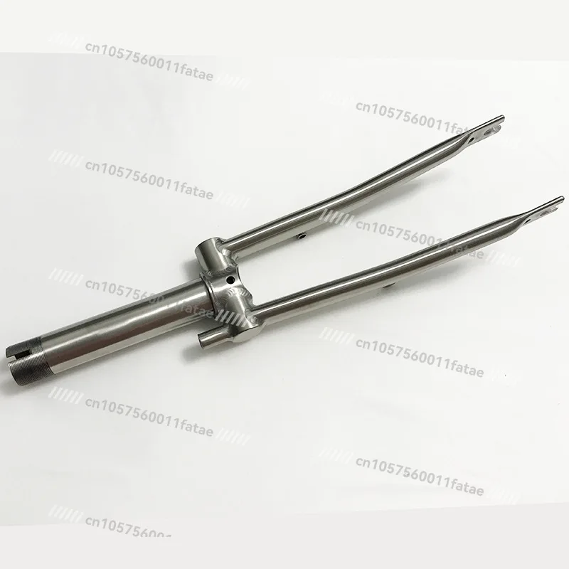 Titanium Alloy Front Fork Is Suitable for Folding Bicycle Titanium Ultra-light Accessories Primary Color Matte Front Fork