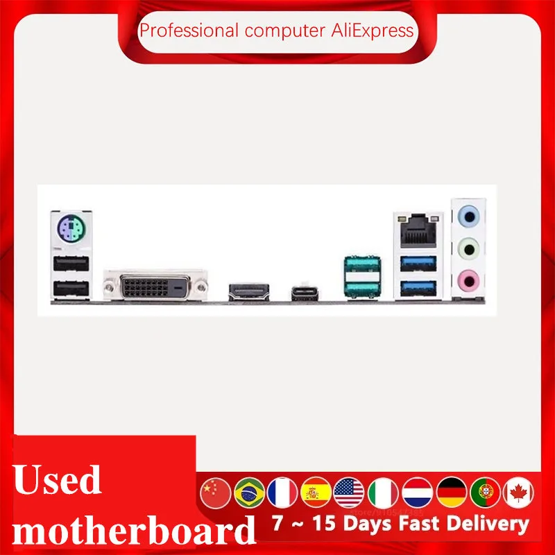 Para ASUS PRIME B450-PLUS placa base Socket AM4 DDR4 para AMD B450 PLUS placa base de escritorio Original placa base usada