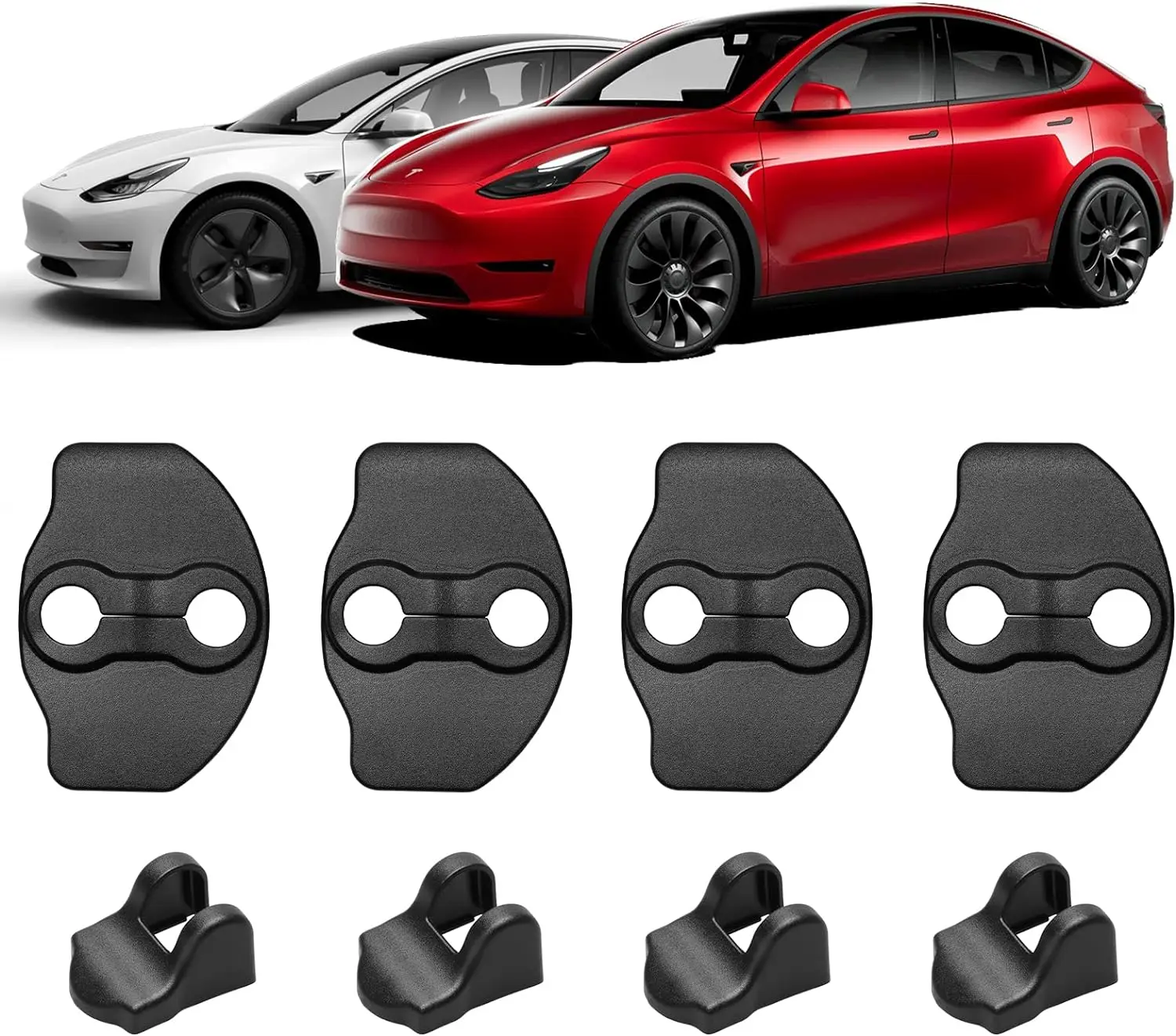 for 2016-2024 Tesla Model 3 Y Door Lock Protector Cover Protector Latches Cover Door Stopper Covers Accessories