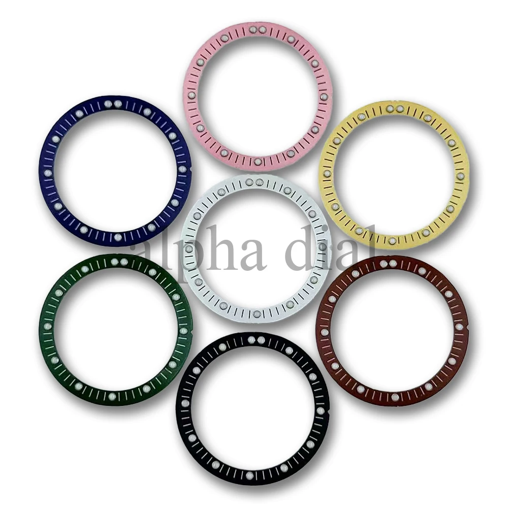 28.5mm Colorful Hollow Annulus Sports Watch Dial Suitable for Seiko NH35/36/38/70 Automatic Movement Green Lume Case Mod Parts