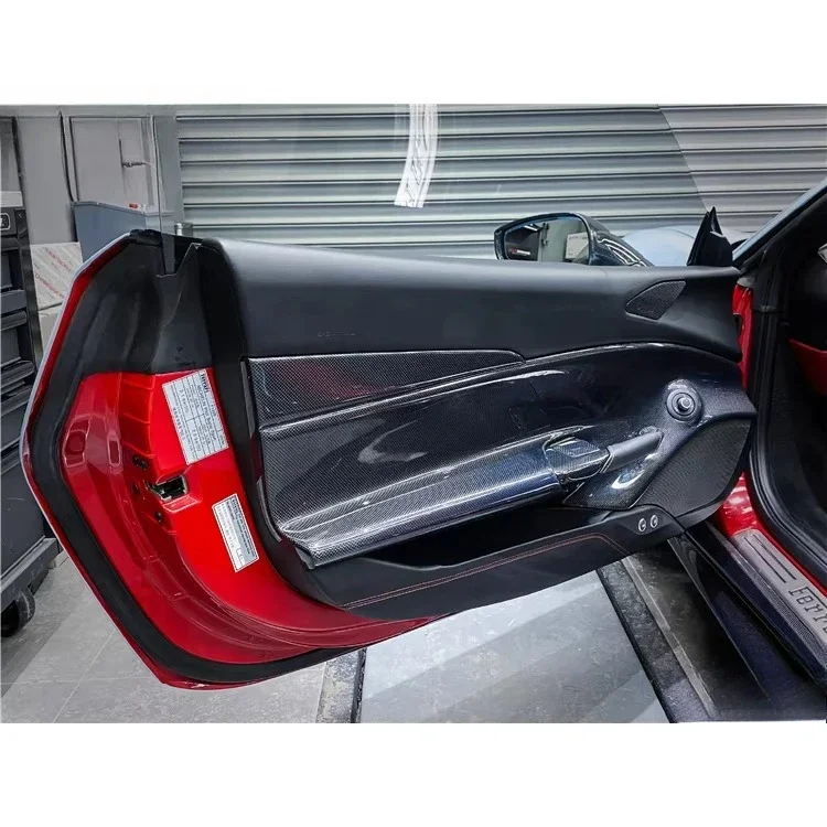 DarwinPRO Oem Style Carbon Fiber Door Panel Interior for F488 488 GTB SPYDER LHD