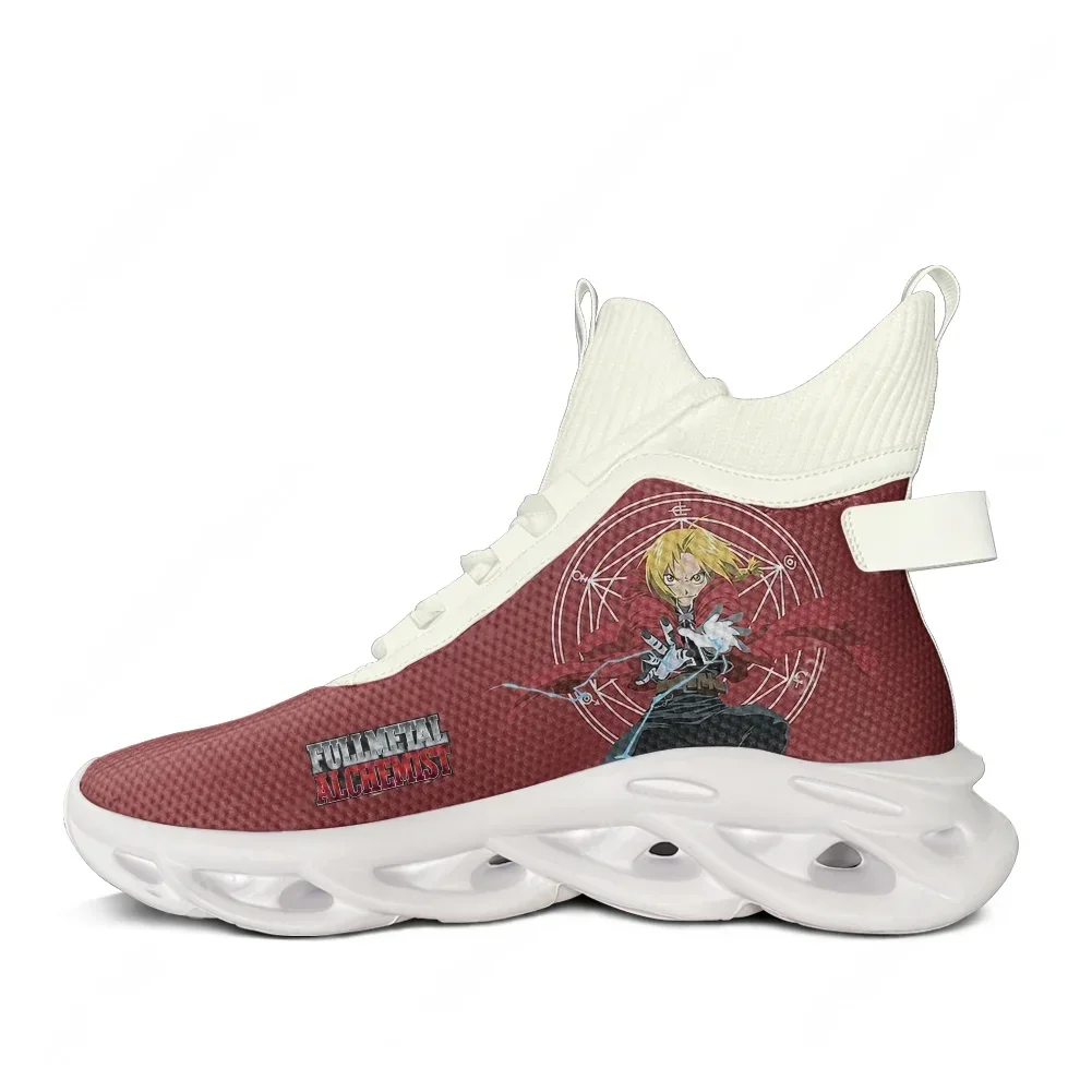 

Кроссовки Fullmetal Alchemist High Top Flats для мужчин, женщин и подростков, модная повседневная обувь высокого качества, обувь на заказ