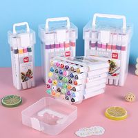 Highlighter Paint Marker Set Supplies Stationery 12-48 Colors Paint Manga Brush Sketching Plastic Comic Sketch Marker Students