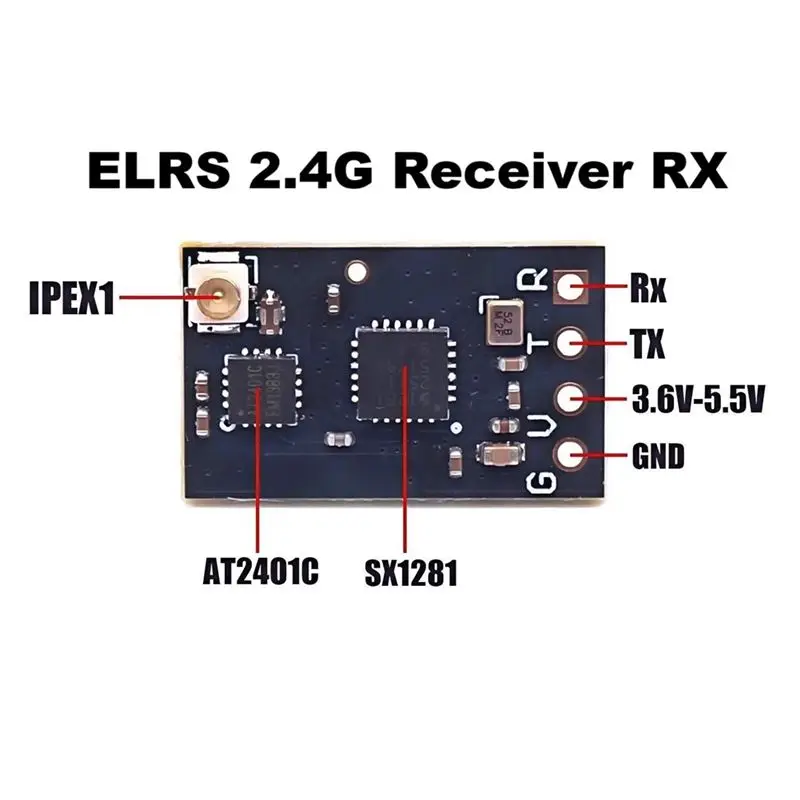 CYGJ-ELRS 2.4G Receiver RX Crossover FPV NANO Expresslrs With T Type Antenna Support Wifi Upgrade For Drone Models