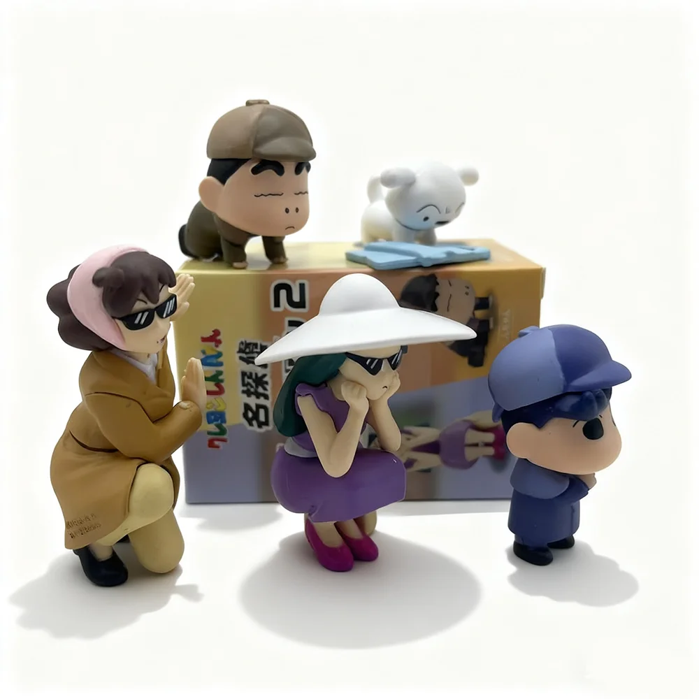 Nuevo Crayon Shinchan caja ciega de juguete estilo de detective Misa Matsuzaka Ume Toru Kazama Shirob muñeca modelo juguetes regalos para niños