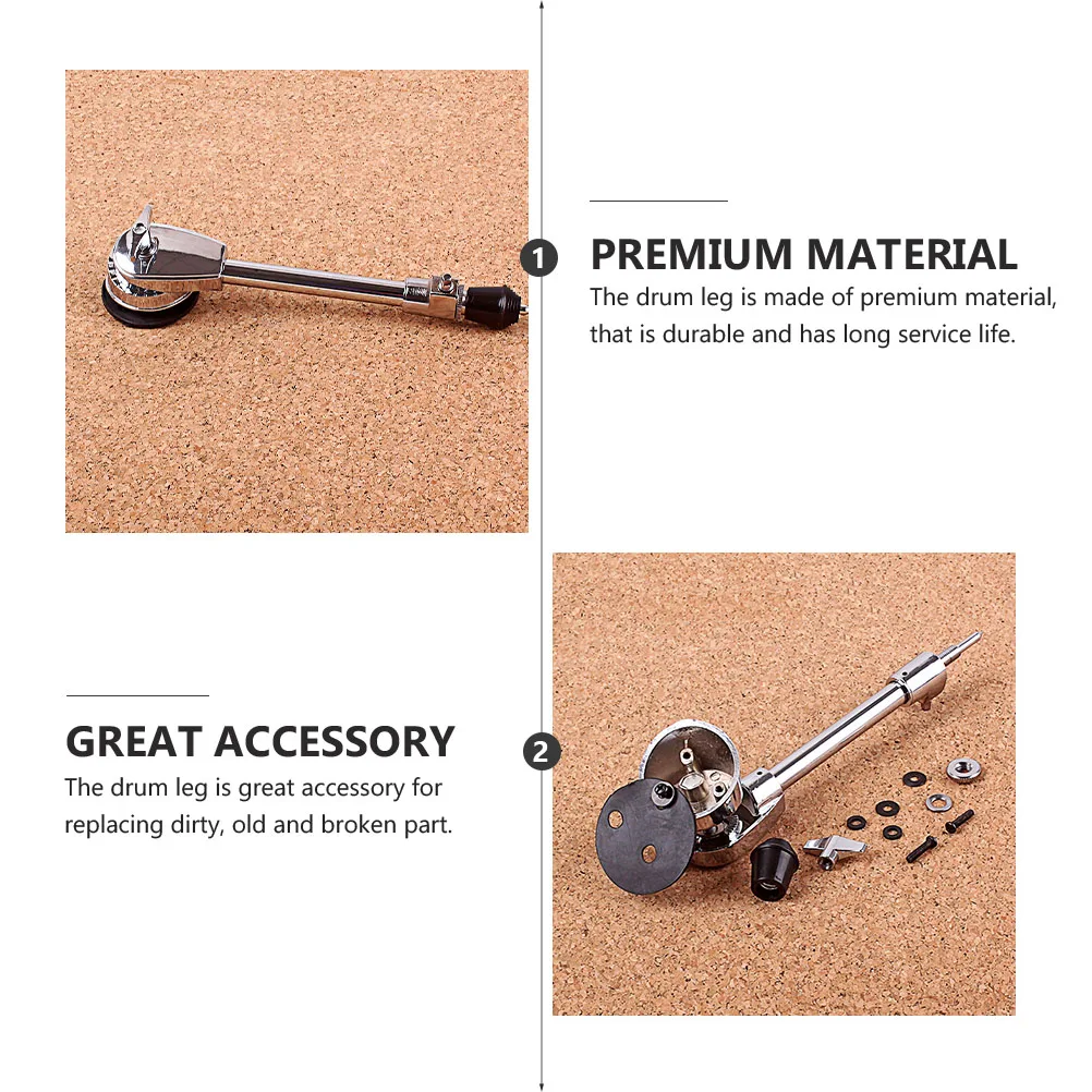 

Adjustable Drum Leg S-Proof Anti-Rust Replacement Support For Bass Stand Spur Durable Long-Lasting Drum Parts Accessory Stand