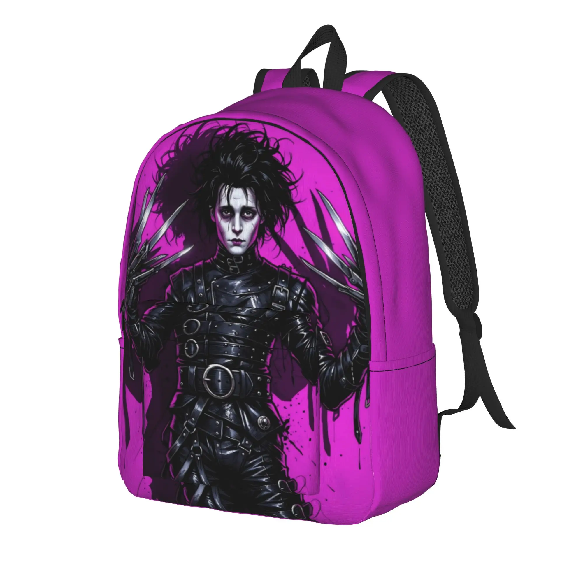 Edward Scissorhands Backpack  Streetwear Backpacks Men Cycling Breathable School Bags Colorful Rucksack