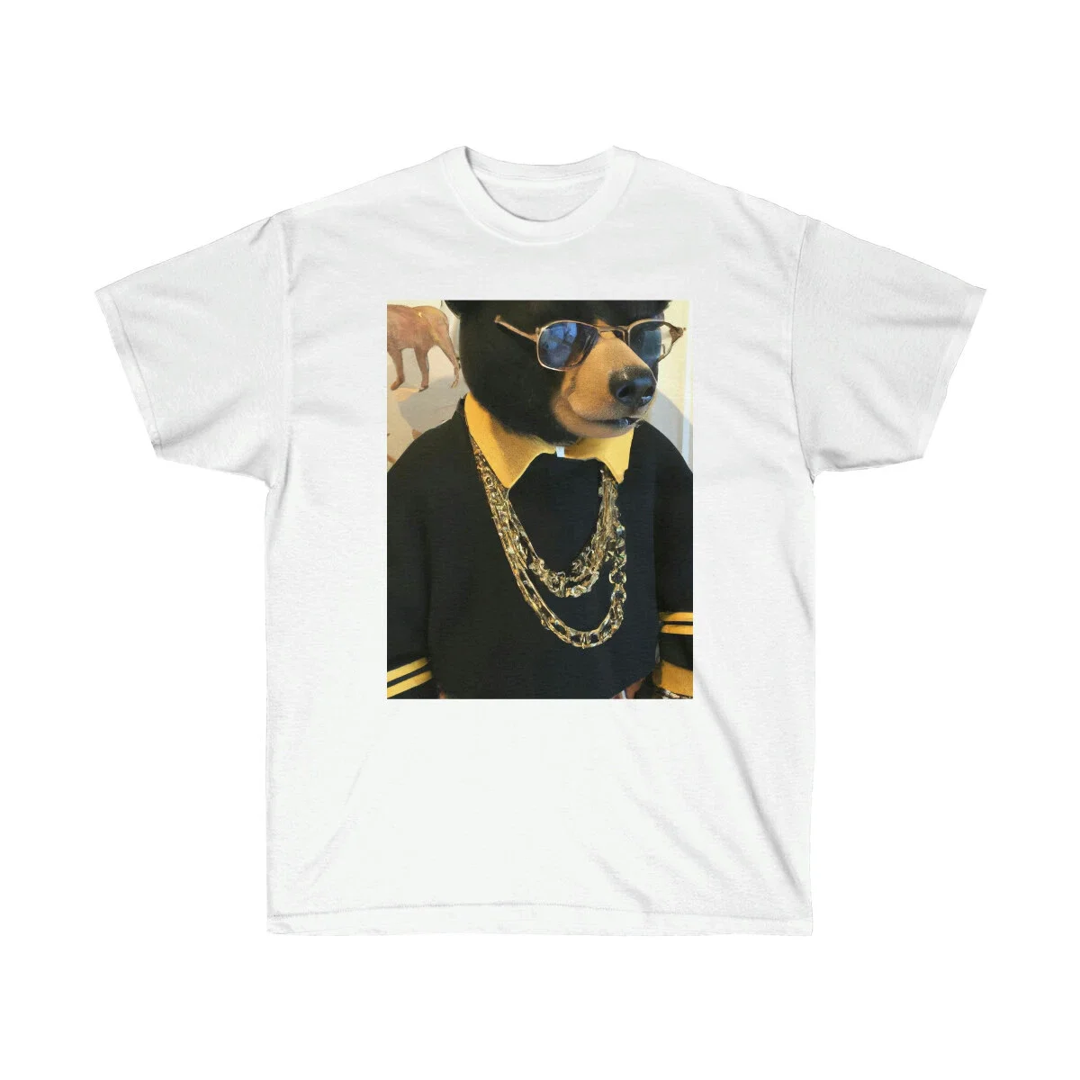 

Dashing Dog Graphic Print Summer Luxury Brand Pure Cotton Men's and Women's T-shirt Short Sleeve Street Fashion Trend Clothing