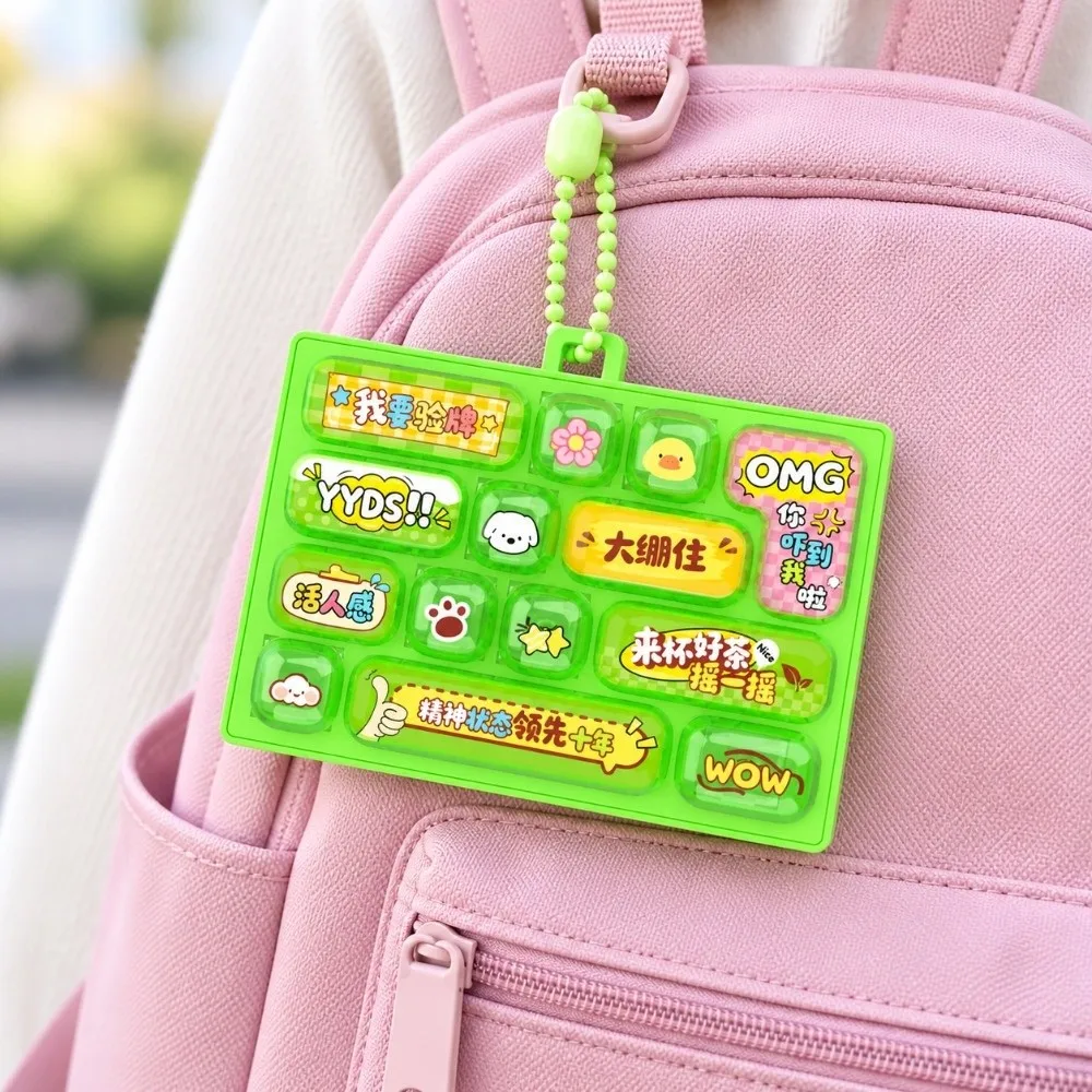 14 Key Decompression Button Creative Style Cute Design Mini Keyboard Pendant Small Gift Bag Hanging Ornament Keyboard Keychain