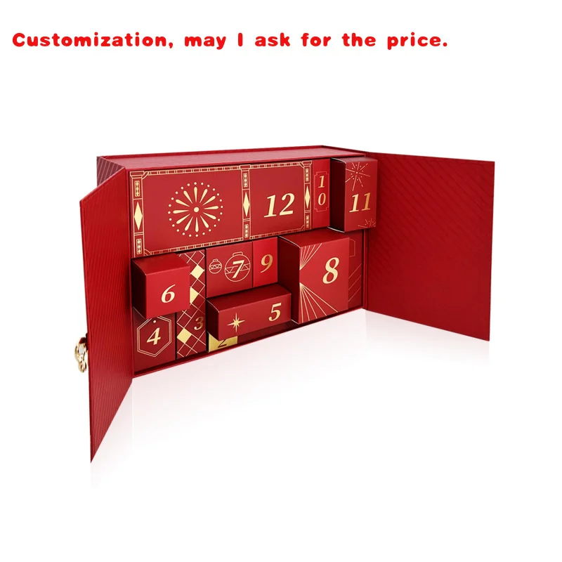 

на заказ. Изготовленная на заказ биоразлагаемая косметическая большая 12-дневная пустая коробка для адвент-календаря