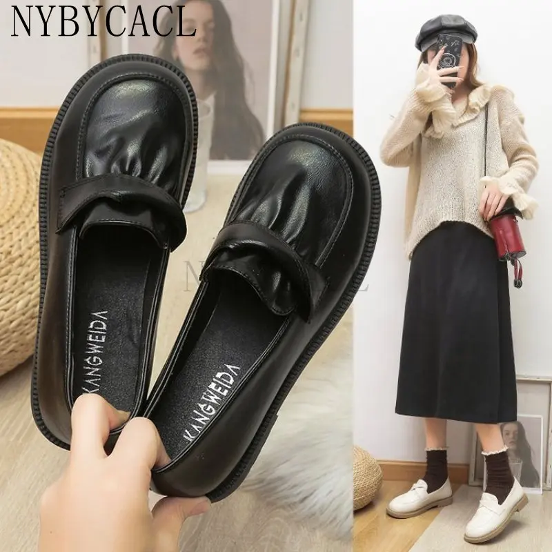 

Spring and Autumn Shoes for Women Vulcanized Casual Round Toe Slip on Flat Loafers Fashion Ladies Slides Feetwear New 2023