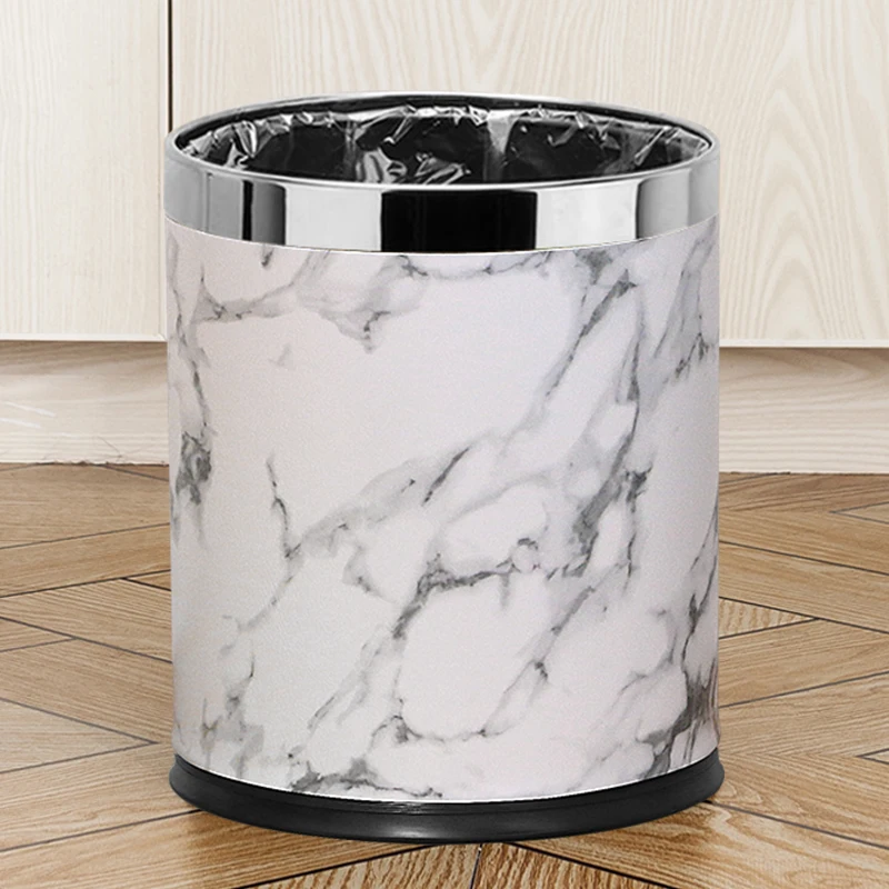 

Poubelle Large Waste Bin Metal Creative Round Cute Luxury Waste Bin Kitchen Rangement Cuisine Office Accessories Cubo Reciclaje
