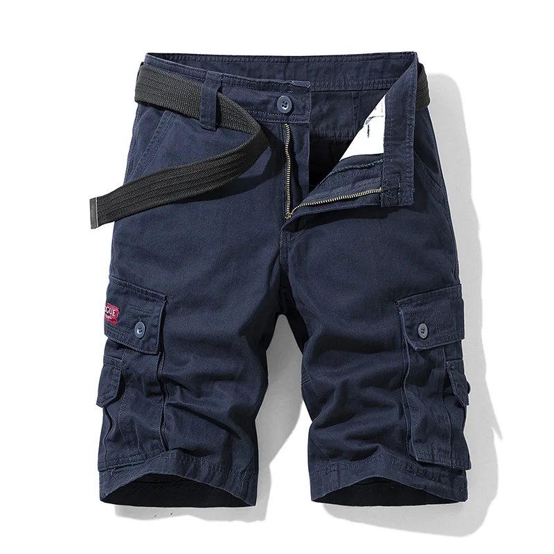 

2025 Summer Men Shorts Fashion Plaid Beach Shorts Mens Casual Shorts Military Short Pants Male Bermuda Cargo Overalls No belt