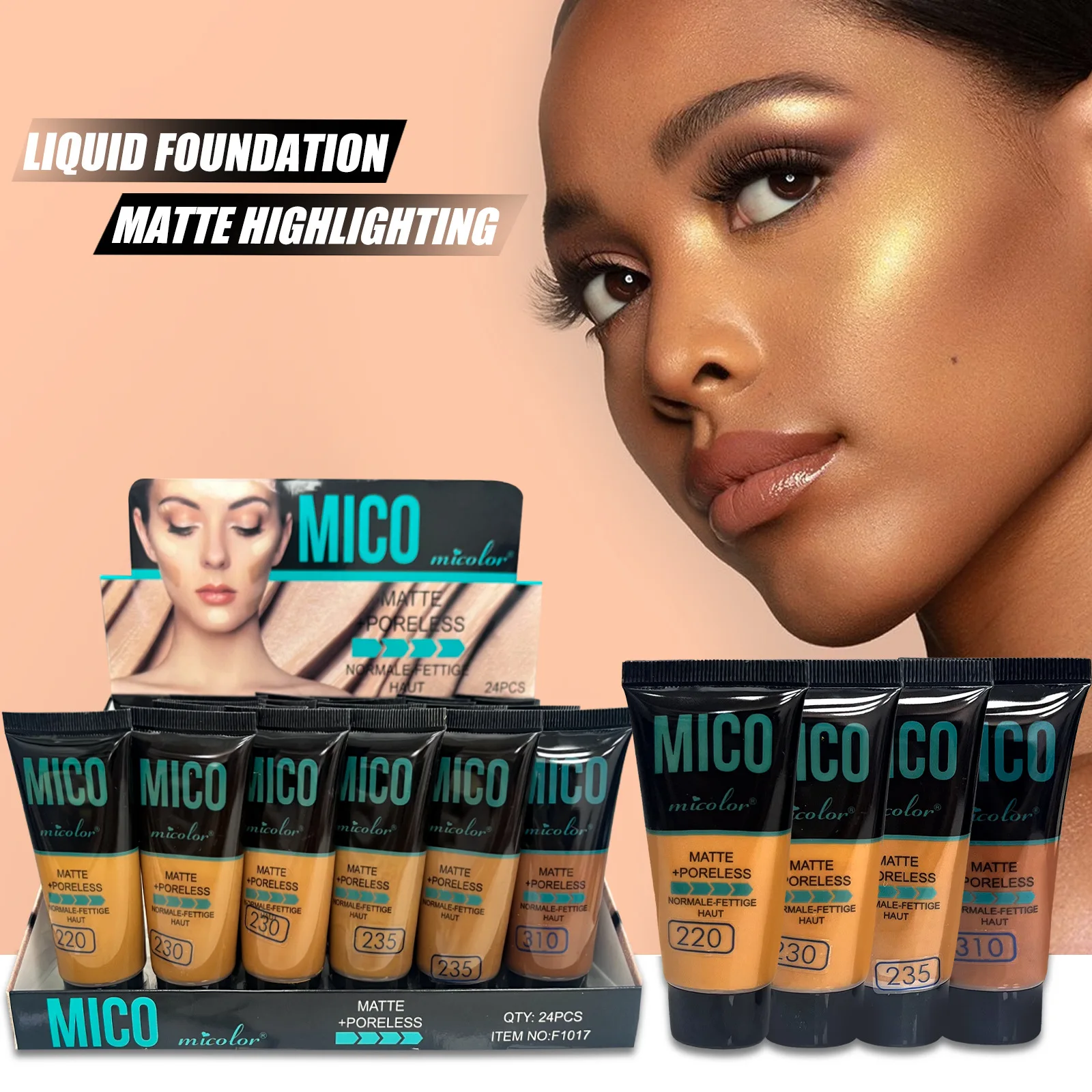 40ml copertura completa per le donne nere cosmetici coreani pelle secca grassa fondotinta correttore liquido viso idratante trucco di base