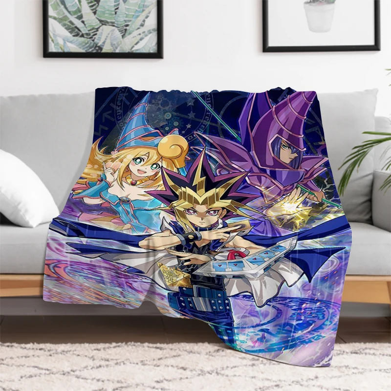 Yu-Gi-Oh Anime Blanket Fluffy Soft Blankets for Decorative Sofa Furry Plush Microfiber Bedding Bedspread on the Bed Knee Throw