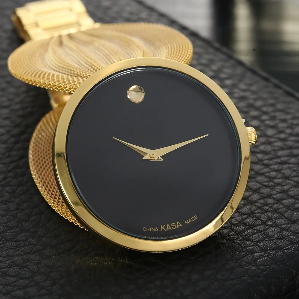 Gold Silver Steel Strip Wristwatch for Ladies Fashion Women's Quartz Watch Leisure Diamond Simple Gift Clock reloj mujer