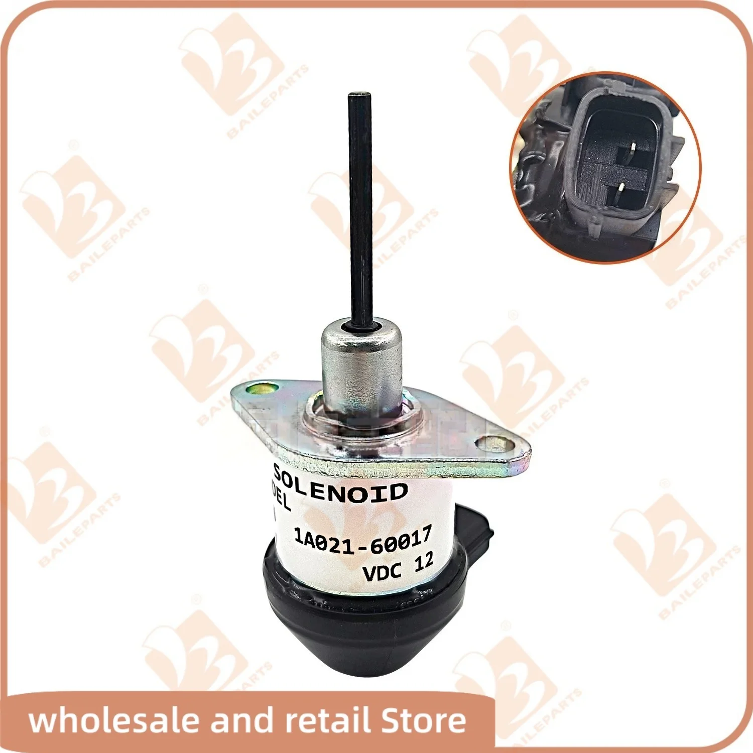1A021-60017 12V Fuel Shut Off Solenoid For Kubota Engine 1A021-60015 1A021-60010 V2003 V2203 For Bobcat S150 S160 Solenoid