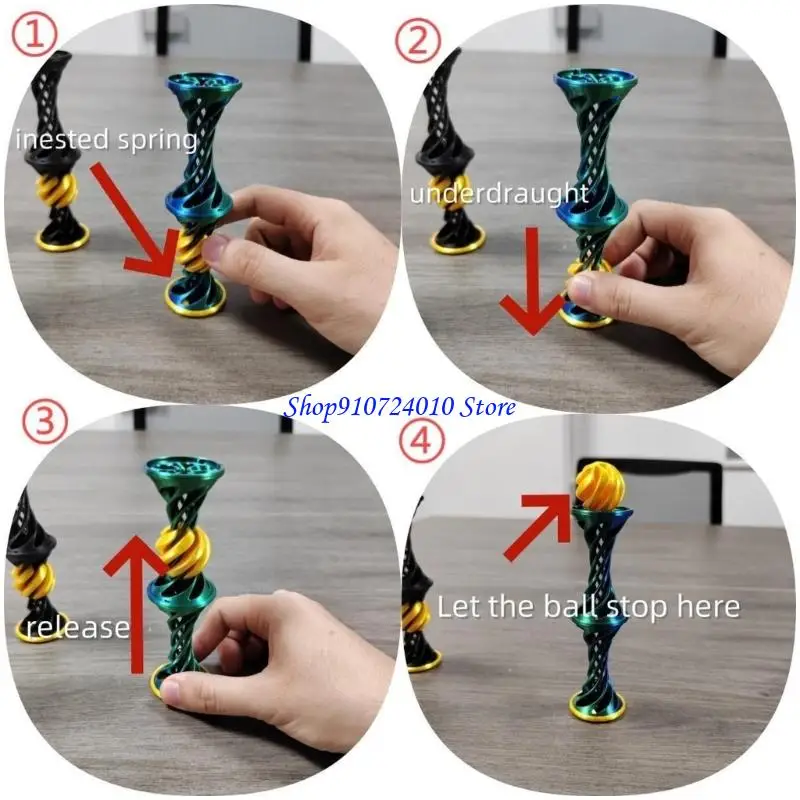 

77HD Creative 3D -печать визуального зондирования Spirals Spirals Toy с эластичностью для студентов и профессионального