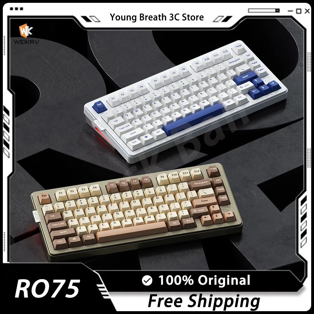 

Weikav RO75 Mechanical Keyboard Kit Wired Gaming Aluminium Alloy Keyboard Support QMK VIA Customized Keyboard Kit PC Accessories