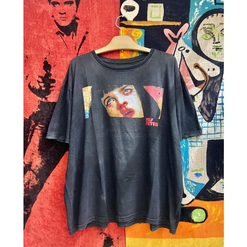 Vintage 00s Pulp Fiction 1994 Legendary Quentin Tarantino Cult Crime Movie T Shirt high-quality streetwear, unisex.