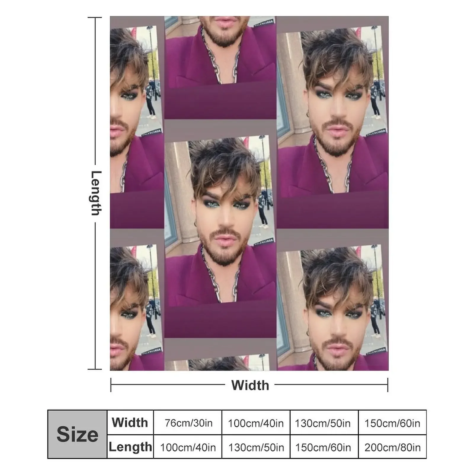 London Glam Adam Lambert Throw Blanket Decorative Beds Bed Sofa for sofa Blankets